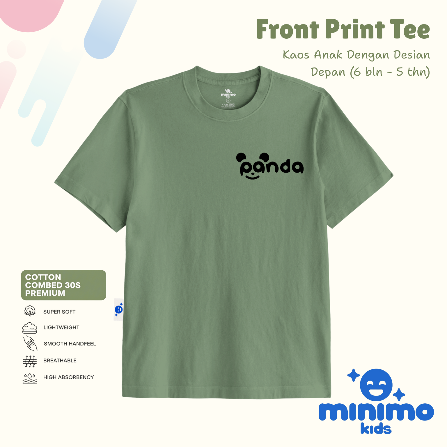 Basic Tee Minimo Kids - Mineral Green